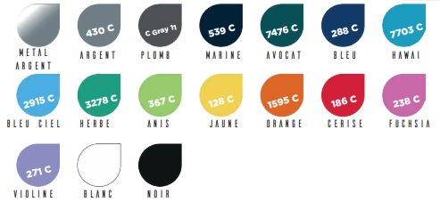 nuancier PVC expansé